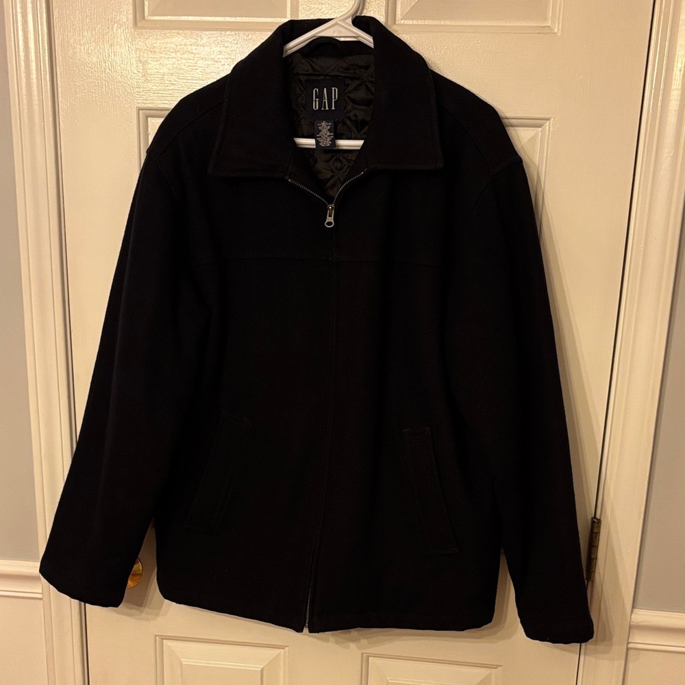 Y2K GAP Men’s navy Full-Zip Casual wool Jacket